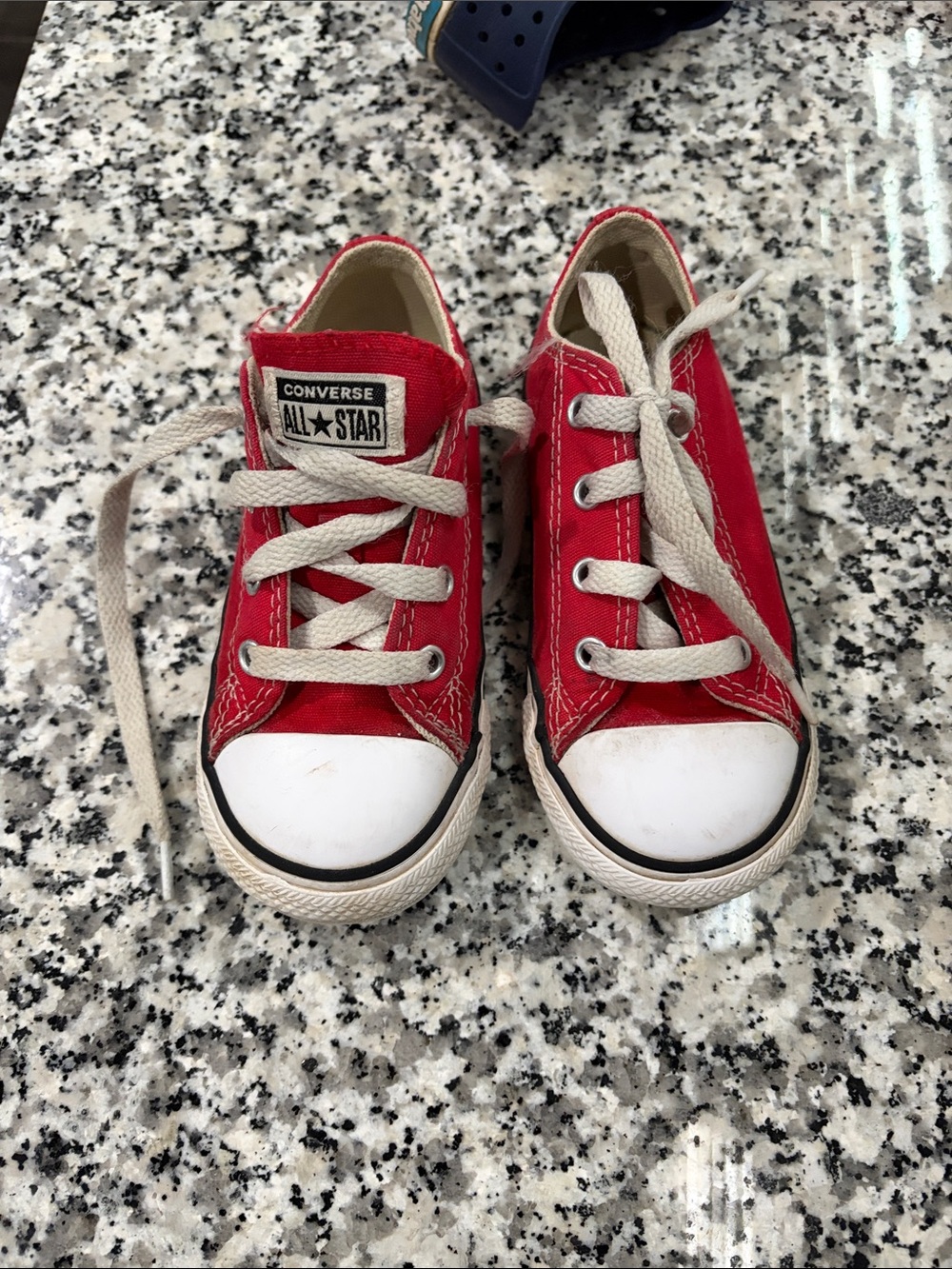 Converse Kids Red Low Top Canvas Sneakers